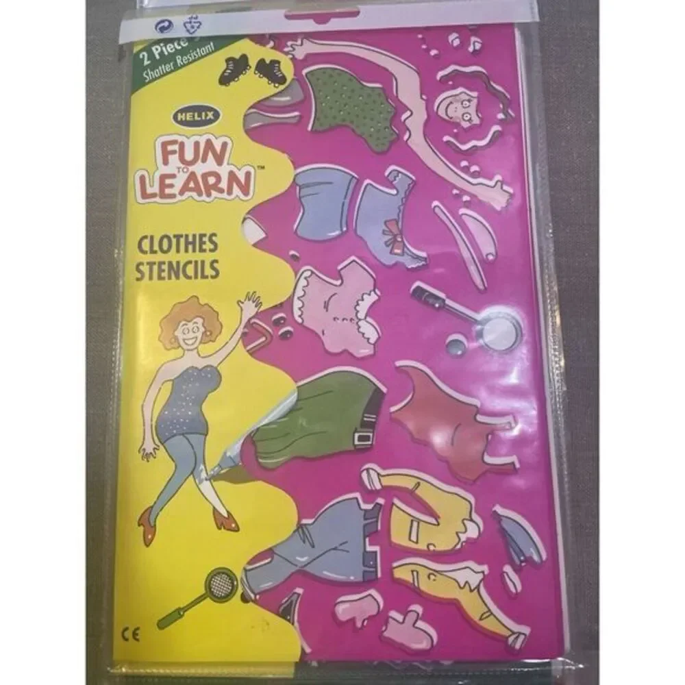 Vintage Helix stencils 4 Packs Dinosaurs, Monsters, Clothing, Cartoon Characters